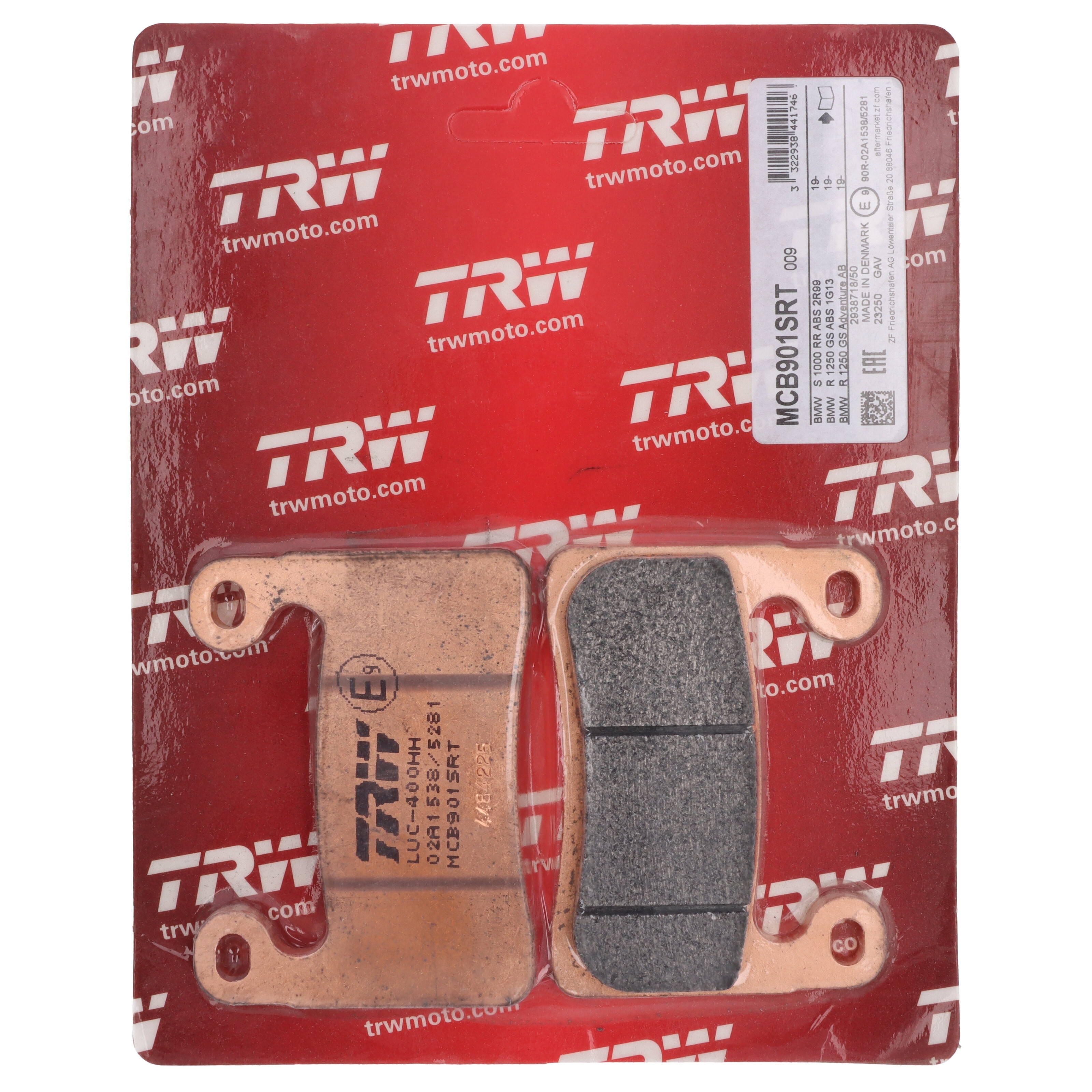 TRW MCB901SRT Sintermetall Bremsbelagsatz vorne für BMW R1250 RT GS RS S1000 R RR