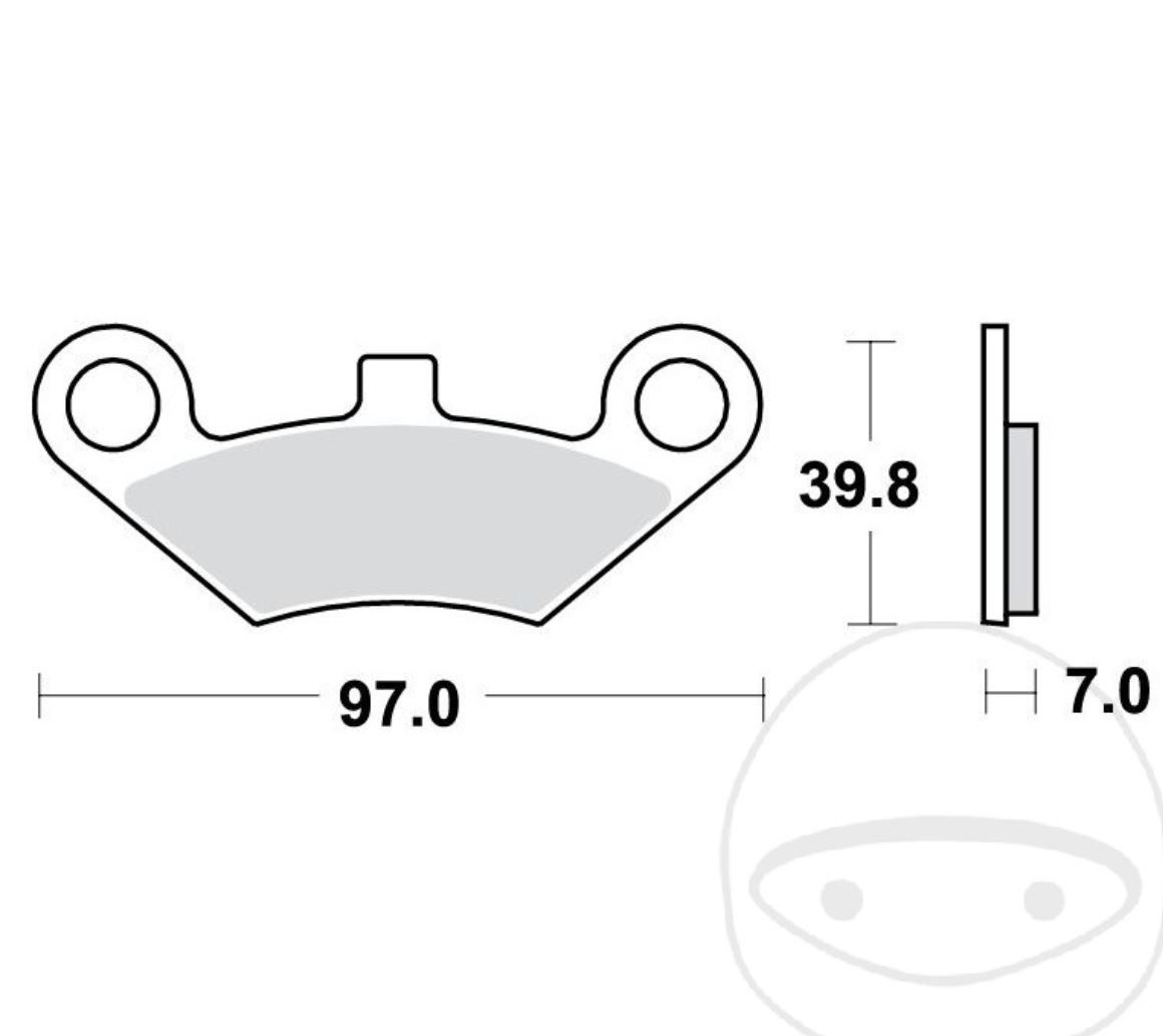 TRW MCB863SI Sintermetall Bremsbeläge für CFMOTO CF Everest Terralander CForce 500 625 550 800