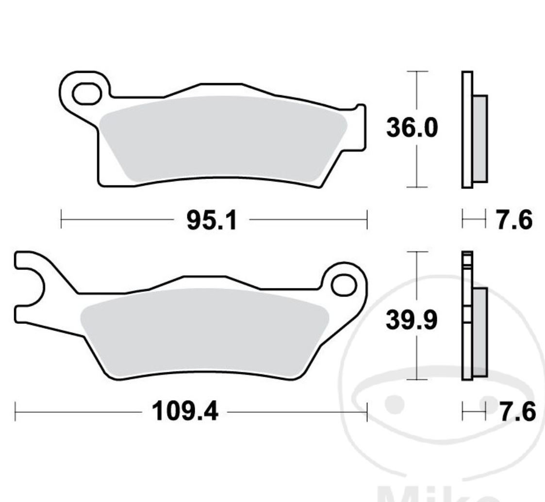 TRW Sintermetall Bremsbelagsatz für CAN-AM Renegade 800 500 Outlander 800 1000 650 570