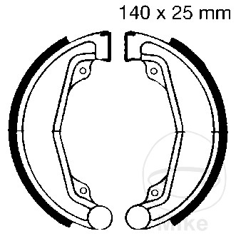 EBC Bremsbacken brake shoe H312 hinten