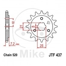 JT Ritzel 14 Zähne Teilung 520  / 437.14