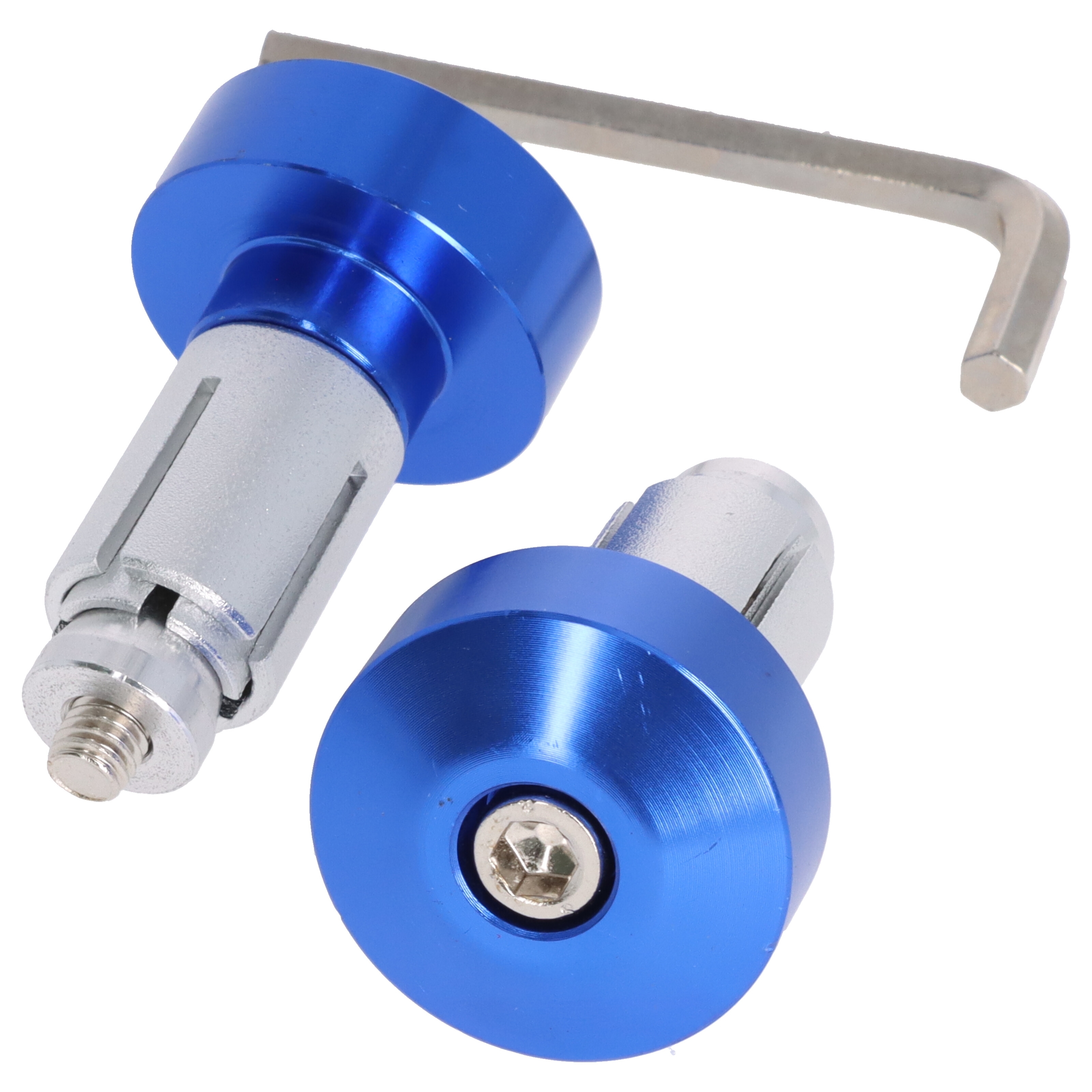 Motorrad Lenkerenden / Lenkergewichte 87g für Lenker 13-19 mm Durchmesser blau