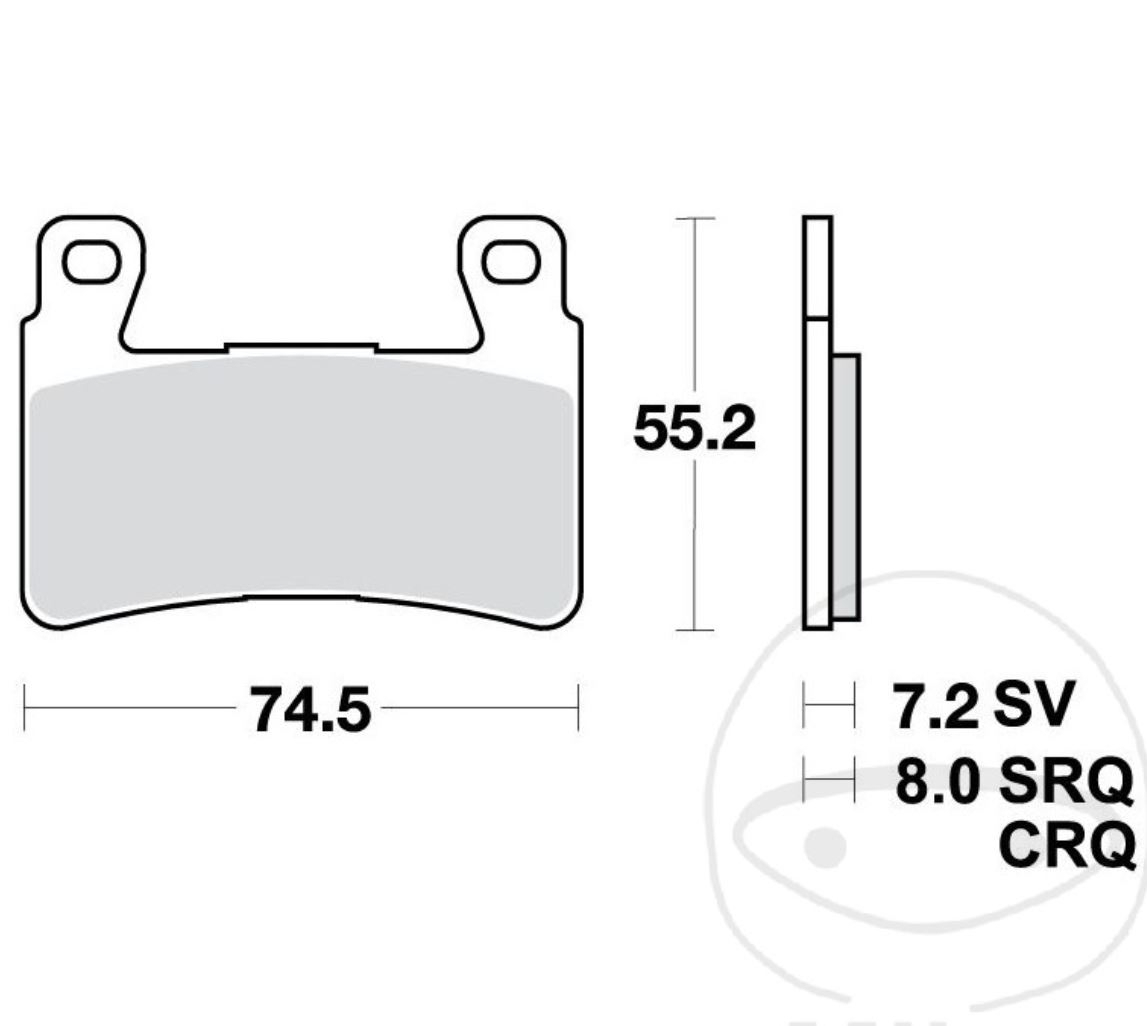 TRW MCB703SV Sintermetall Bremsbeläge vorne für Honda Fireblade CBR900 RR 1998-03 CBR600 F VTR1000