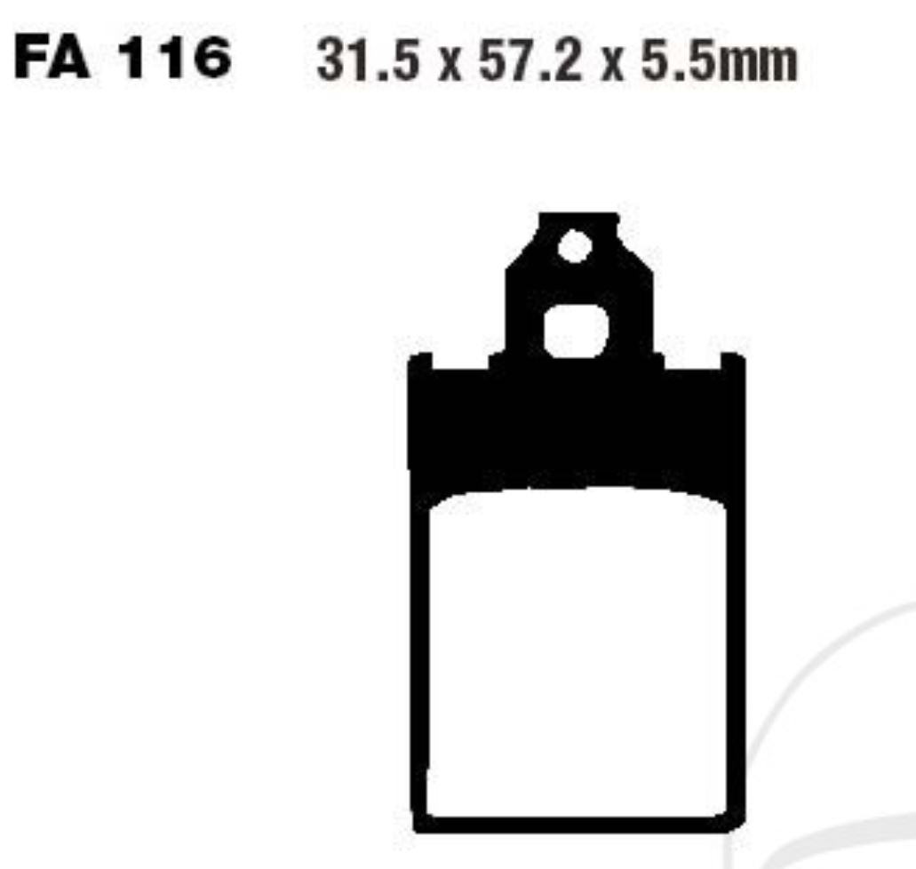 EBC Bremsbeläge SFA116 für Beta Peugeot Piaggio Tempo SV Free 25 50 100 DT VGA