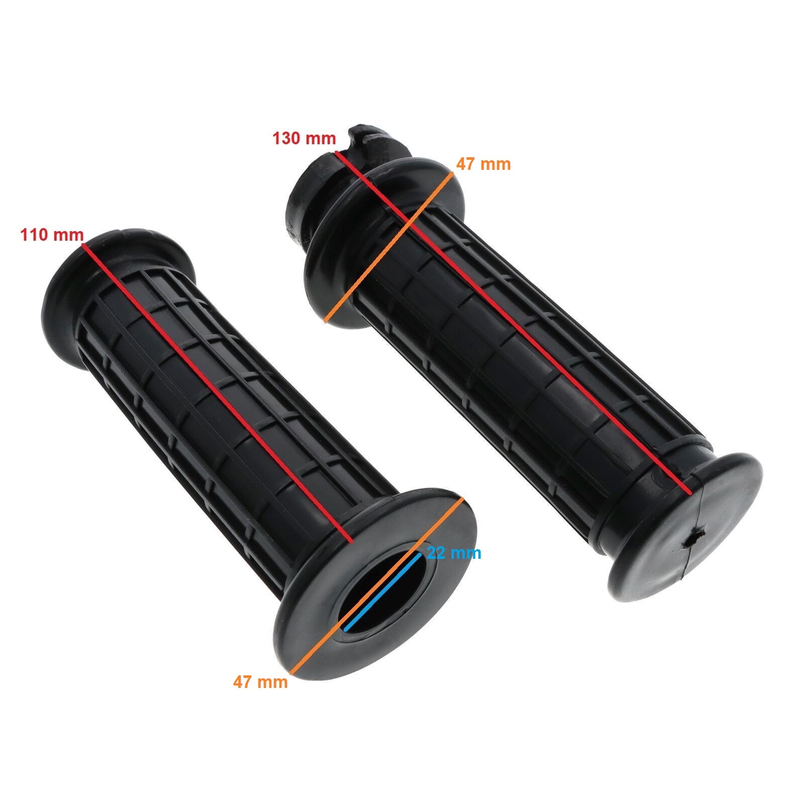 Griffe Gasdrehgriff Gummi Lenkergummi für Jawa CZ TS 350 Typ 638 639 640