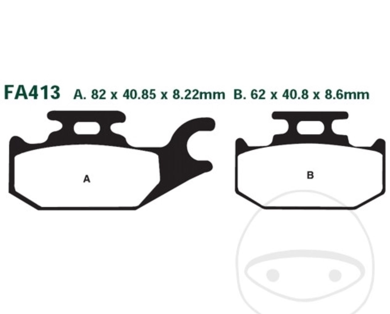EBC Bremsbeläge FA413TT für Suzuki LT-A LT-F 400 500 700 V X XP FS