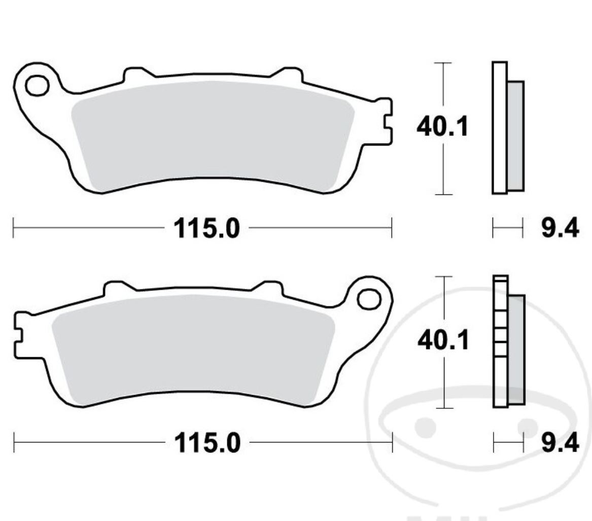 TRW LUCAS Bremsbeläge MCB693 Honda FES 125 250 150 FJS 600 NSS 250 NT 700