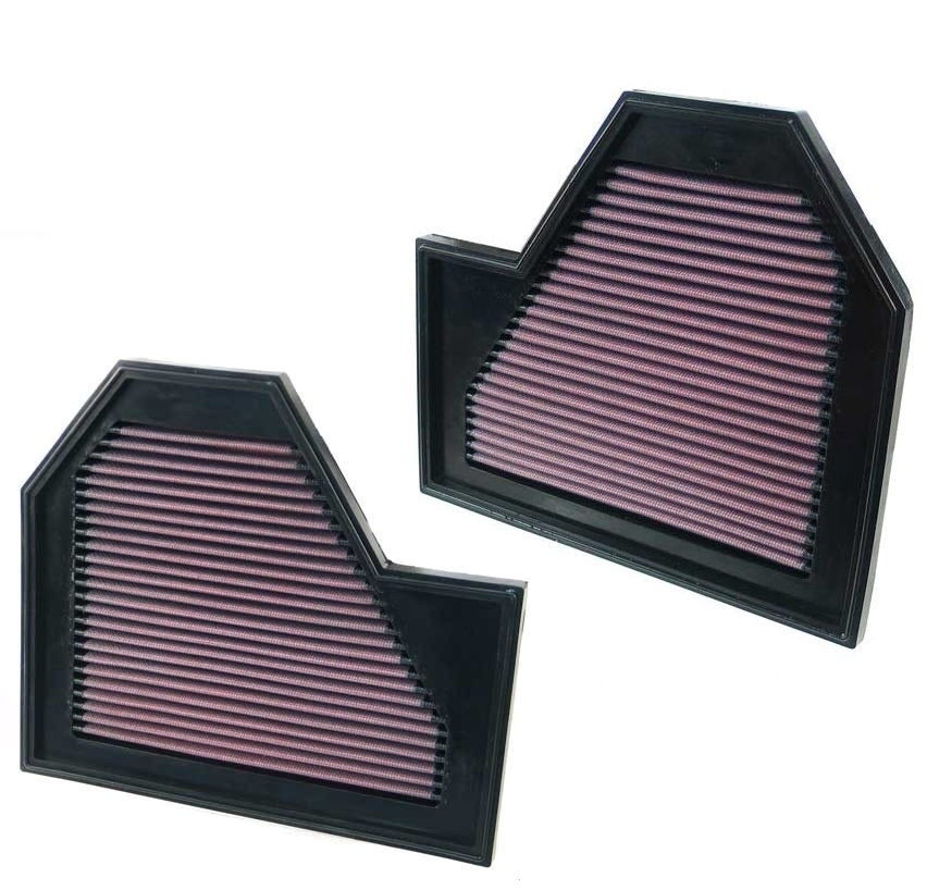 2x K&N Sport Luftfilter 33-2352 33-2350 für BMW M5 M6 5,0L V10 2005-2010 E60 E61