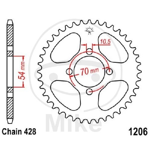 JT Kettenrad 44Z Teilung 428 JT Sprockets JTR1206.44