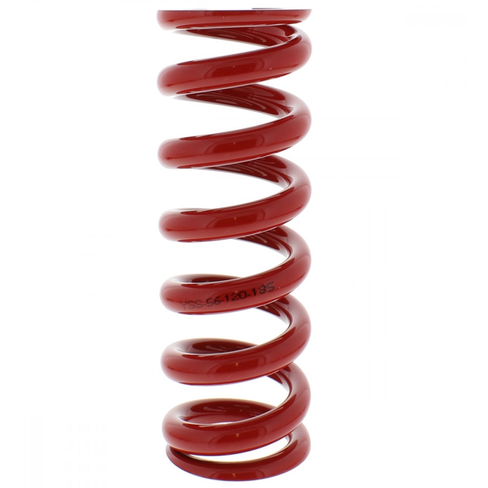 YSS 56A120S185A5-X Stoßdämpferfeder Federbeinfeder rot Federrate 120Nm Länge 185 mm ID 56 mm