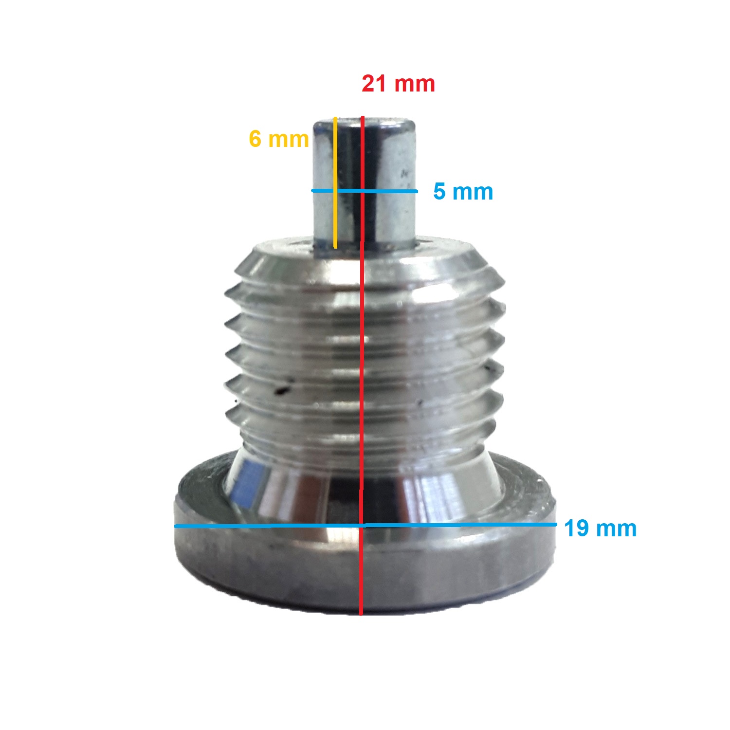 Magnetische Ölablassschraube M14x1.5 mm Aluminium Silber + Kupfer Dichtring
