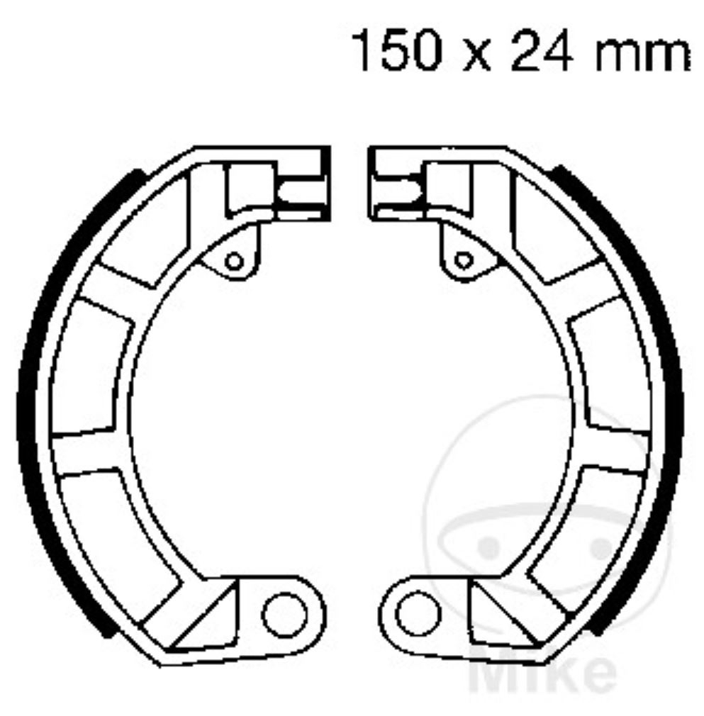 EBC V904 Bremsbacken für Vespa Primavera 125 ET3 VMB1T 1976-83 N50 Spezial V5B3T 1975-83 ohne Federn