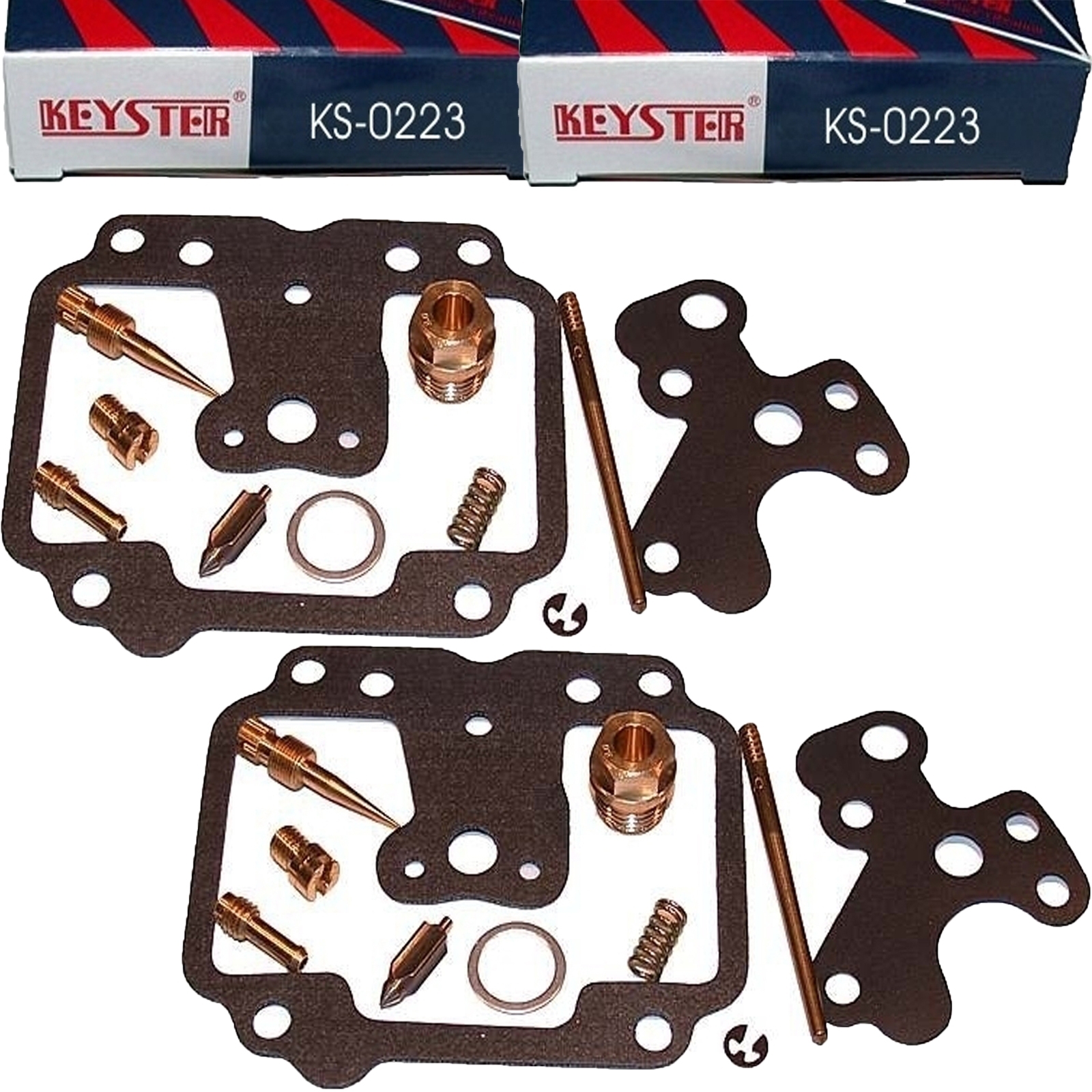 2x Keyster KS-0223 Vergaser Reparatursatz für Suzuki GS 400 Speichenrad 1977 GS400