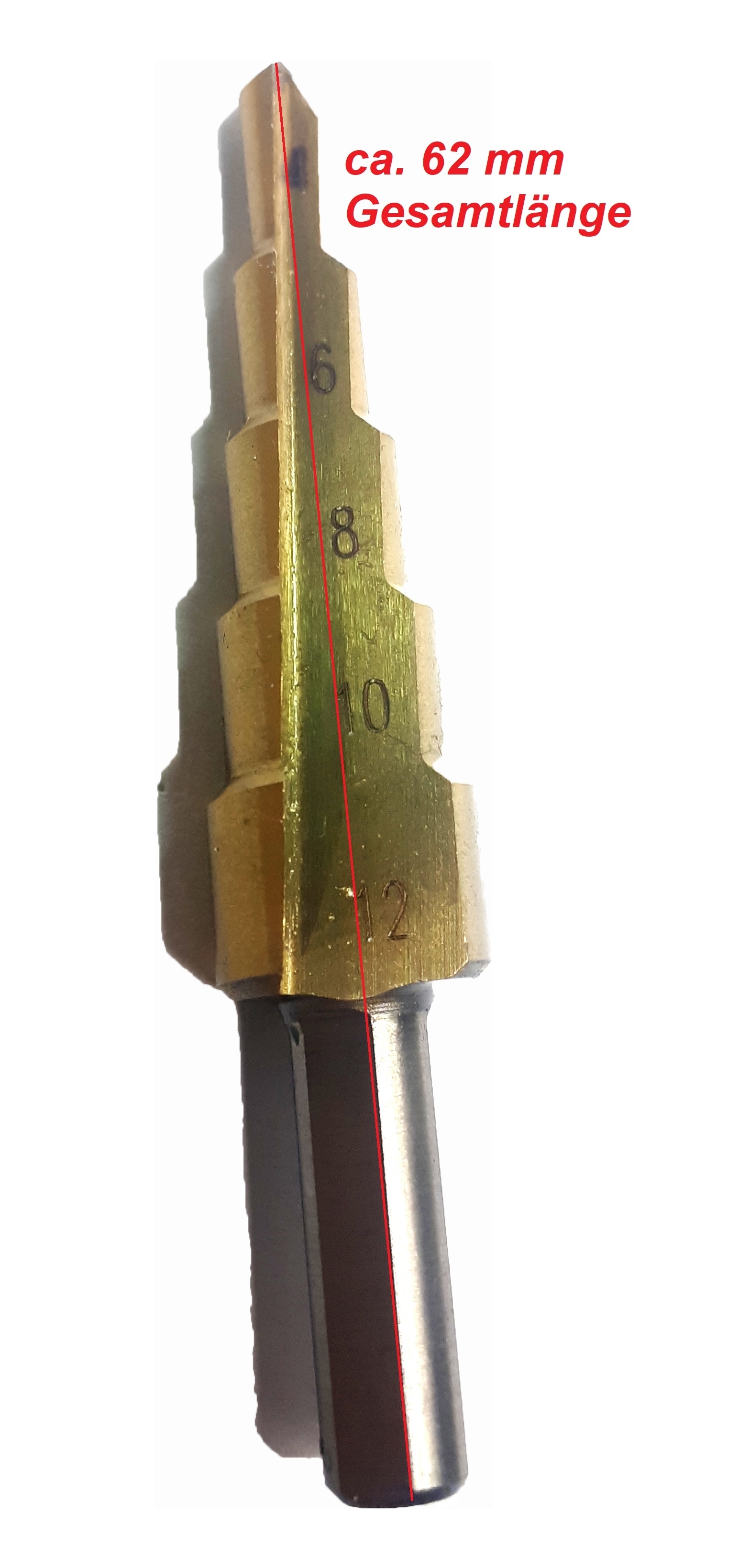 HSS Stufenbohrer Kegelbohrer 4-12 mm 5 Stufen Schälbohrer Konusbohrer