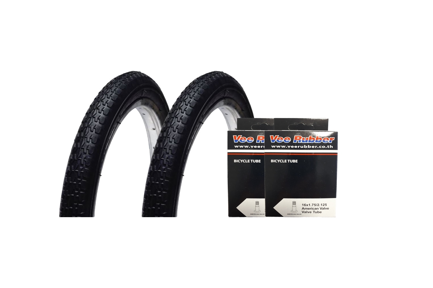 2 Fahrradreifen 16 Zoll Reifen (16 x 1.75) M122 inklusive 2 Schläuche