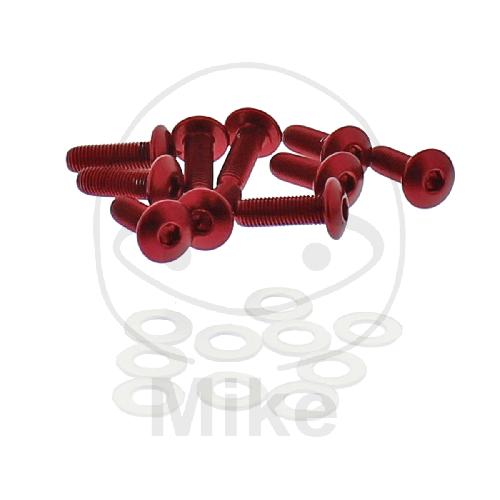 Pro Bolt Linsenschrauben-Satz M4 x 0.5mm 12mm rot
