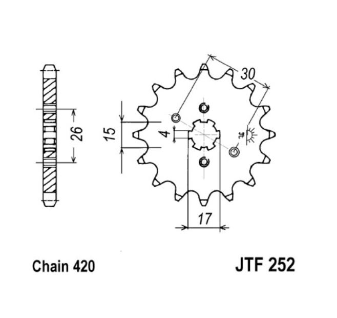 JT Ritzel 16 Zähne  Teilung 420  / 252.16 JT Sprockets