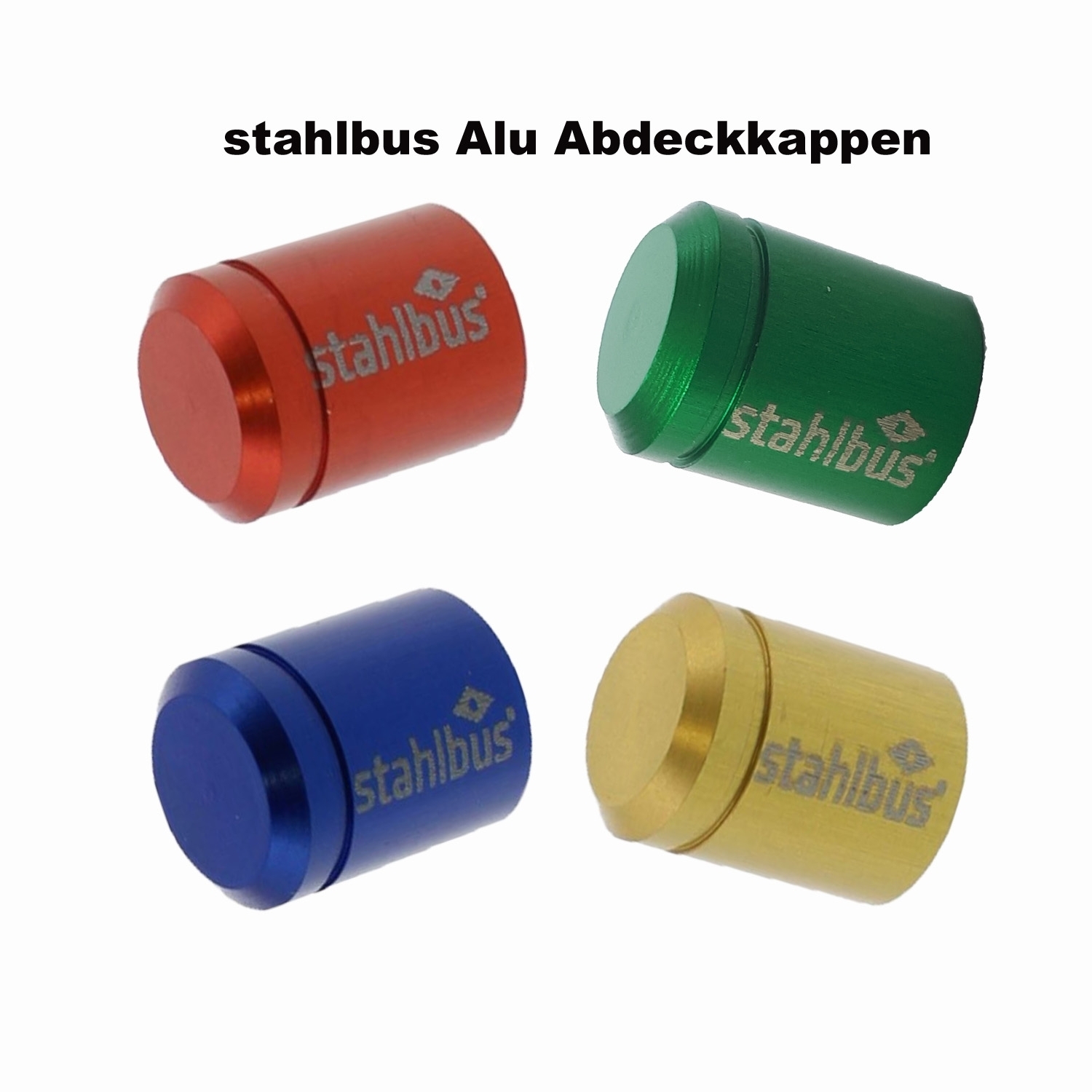 4x stahlbus Kappe  Groove Alu schwarz für Stahlbus-Entlüfterschrauben SB-180011-SW