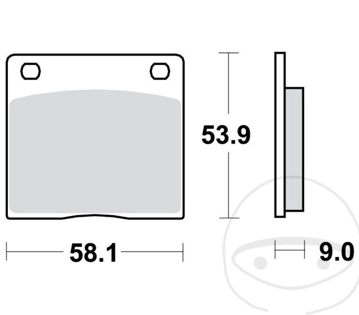 TRW MCB73 Bremsbeläge hinten für Kawasaki Z Z1R Suzuki GS550 GS750 GS1000 GSX400 GSX750 GSX1100