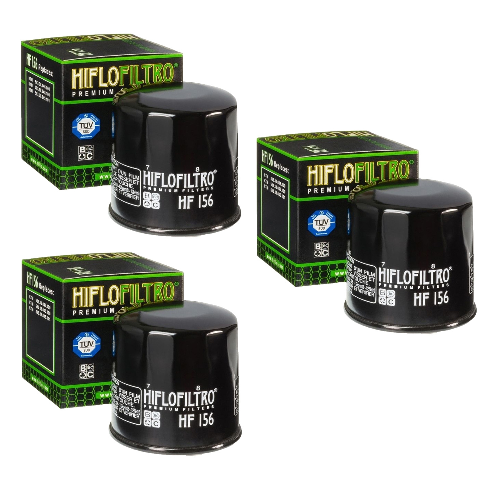 3x Hiflo HF156 Ölfilter für KTM Duke 620 640 Adventure LC4 640 EGS LC4-E 640 EXC 400 620 660