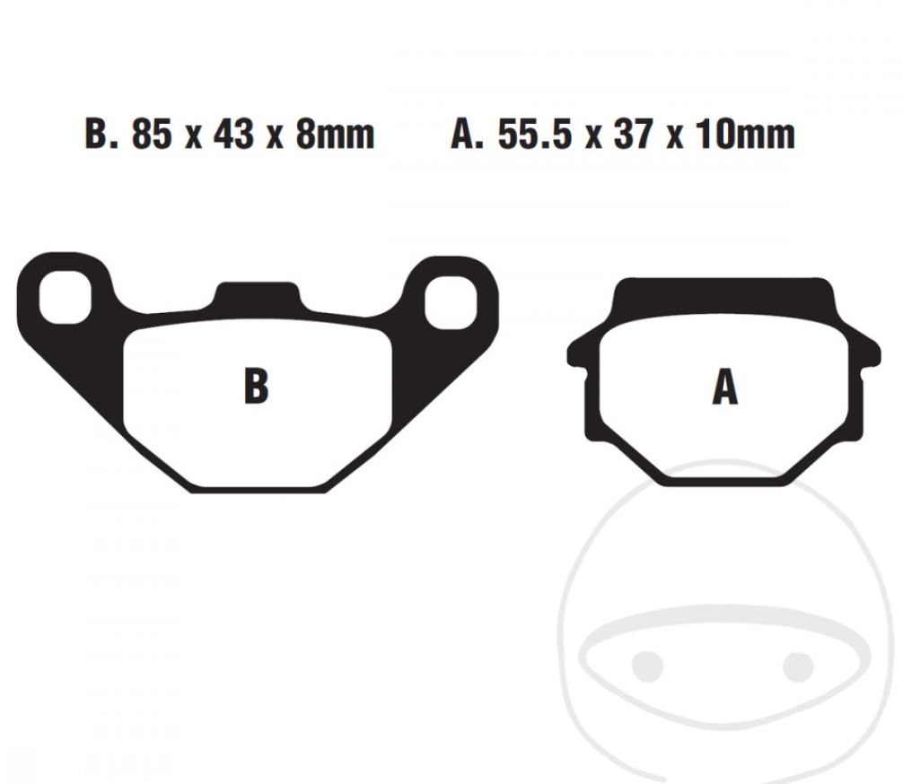 EBC Bremsbeläge FA067TT für Kawasaki KM XBJ KLR ZGPZ KX KLF