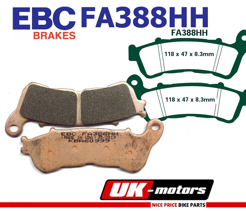 EBC Bremsen Set 2x MD1157X + 2x FA388HH für Honda VFR 800 XL 1000 VFR800 XL1000