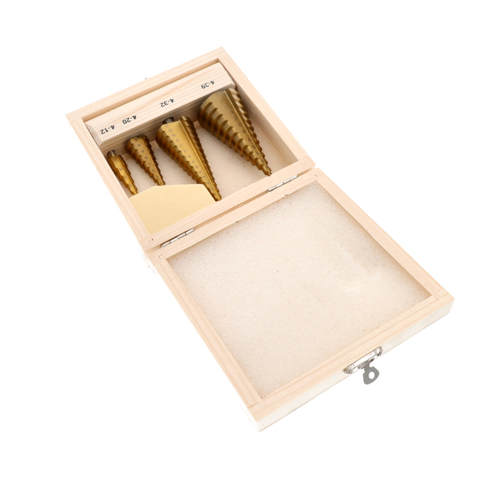 4x HSS Stufenbohrer Kegelbohrer Set 4-12/20/32/39 mm Schälbohrer Konusbohrer Blechbohrer