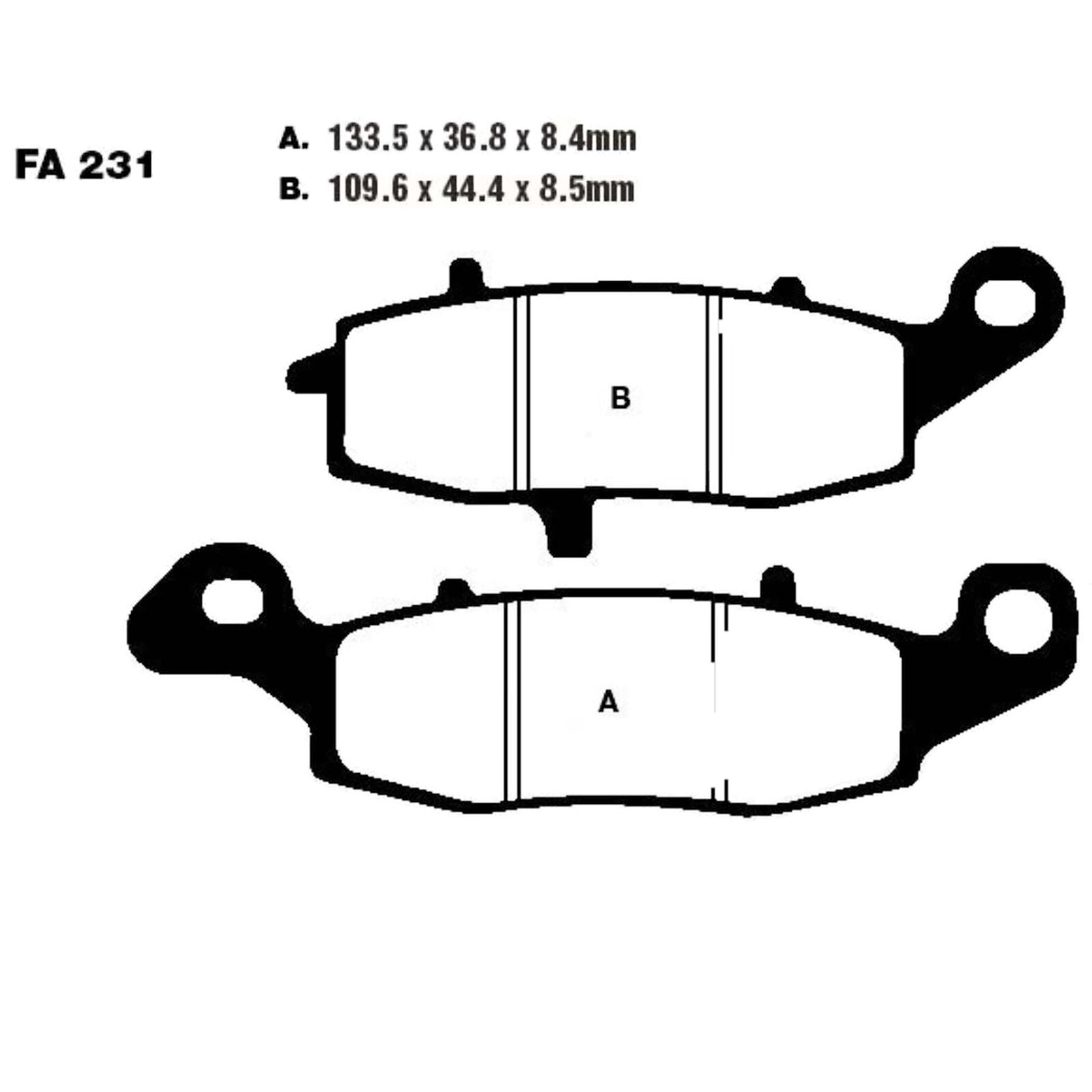 EBC FA231HH Bremsbeläge für Kawasaki ZR GPZ W ZR-7 KLV Z VN 650 750 1100 1500 1600