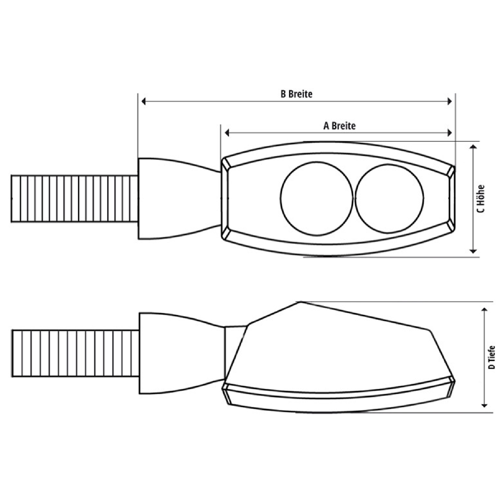 Highsider 203-894 Blinker Paar für Honda CB CBR VTR Kawasaki Z ZX ER Suzuki GSX SV GSR DL Yamaha FZ YZF