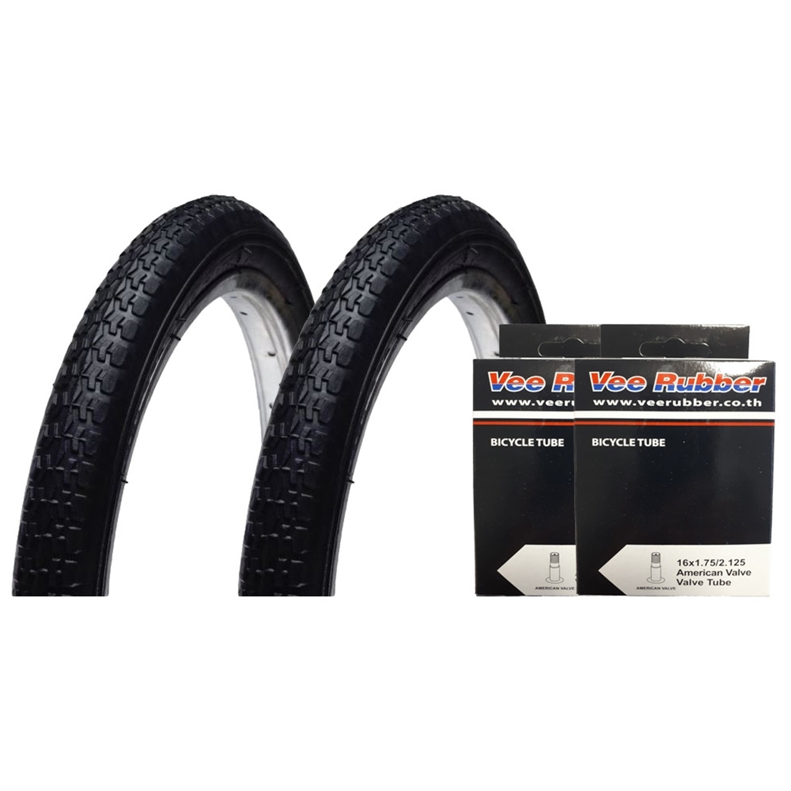 2 Fahrradreifen 16 Zoll Reifen (16 x 1.75) M122 inklusive 2 Schläuche