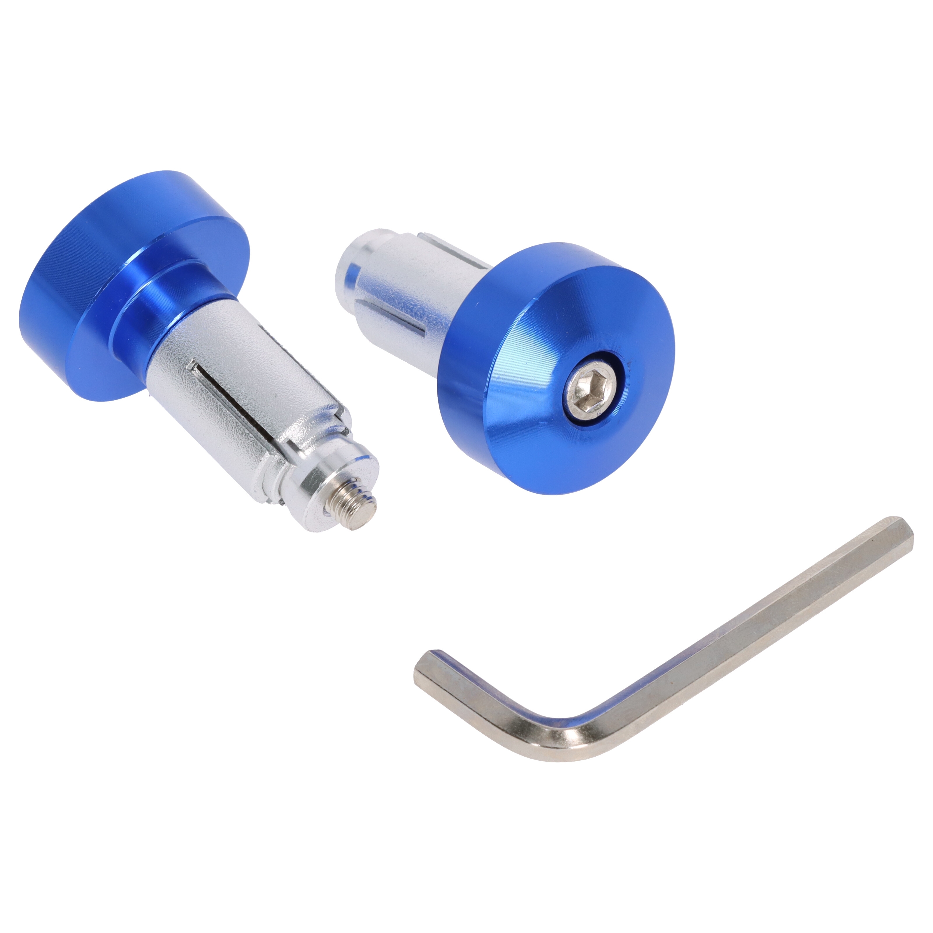Motorrad Lenkerenden / Lenkergewichte 87g für Lenker 13-19 mm Durchmesser blau