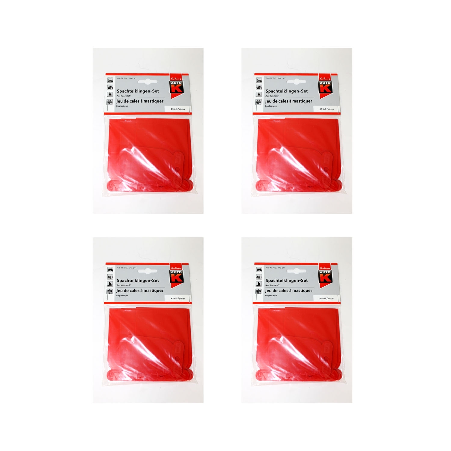 4 X Kwasny Auto K Spachtelklingen-Set 746041 Kunststoff