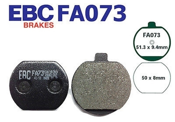 EBC Bremsbeläge FA073 für Kawasaki Z 250 400 440 500 650 1000 A J C D B SR H MK2