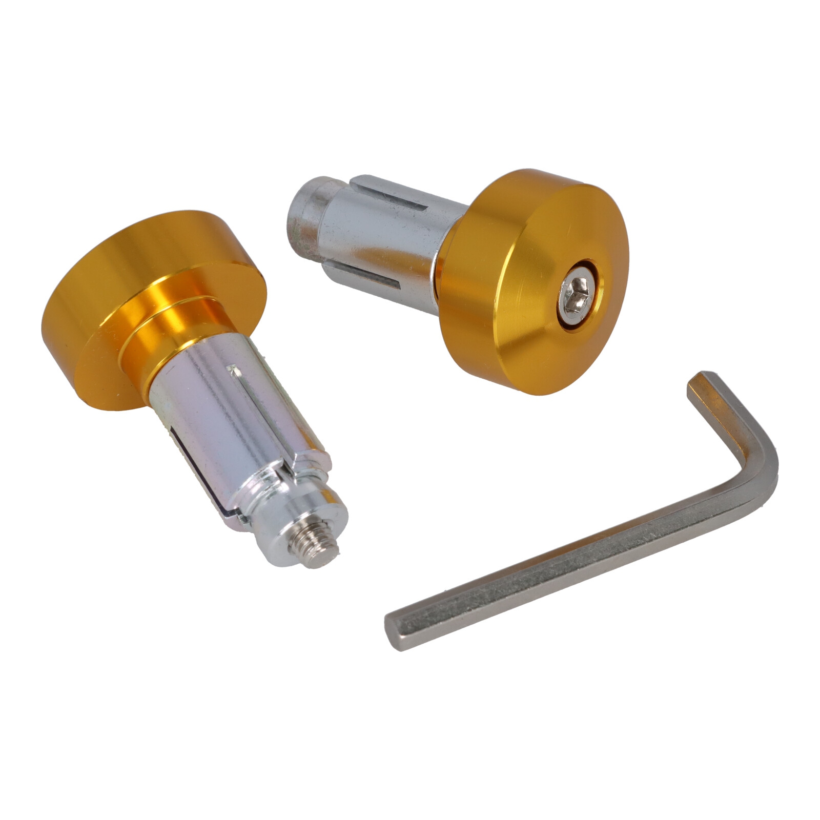 Motorrad Lenkerenden Lenkergewichte gold 2x48g für Lenker 13-19 mm Durchmesser