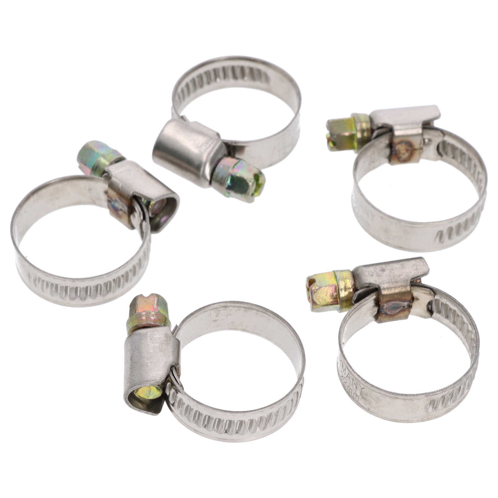 5x Schlauchklemme Spannbereich 12-20mm 9mm Rohrschelle Binder Schlauch W2 DIN3017