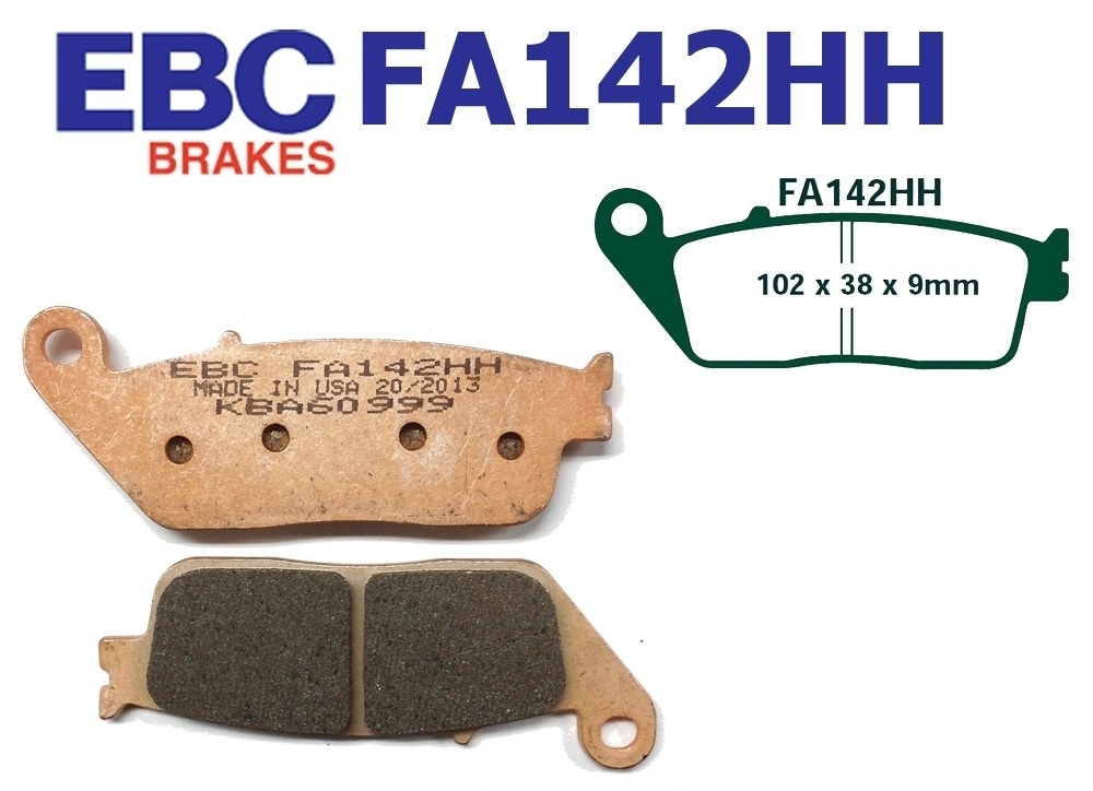 EBC FA142HH Sintermetall Bremsbeläge vorne für Honda CB750 CBR NTV Suzuki GSF Kawasaki Yamaha WR