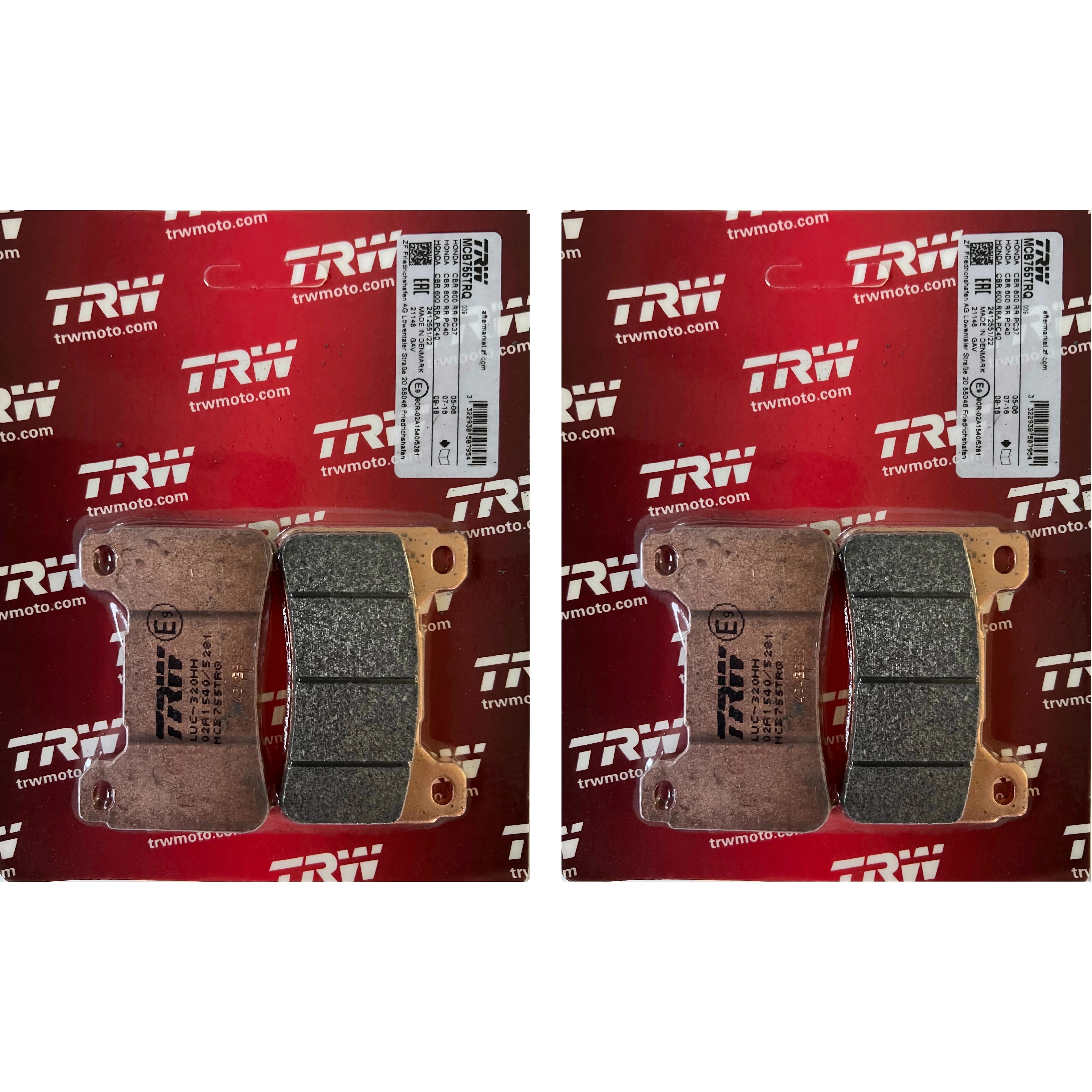 2x TRW MCB755TRQ Bremsbeläge vorne für Honda CBR 1000 600 VFR 800 CB 1000
