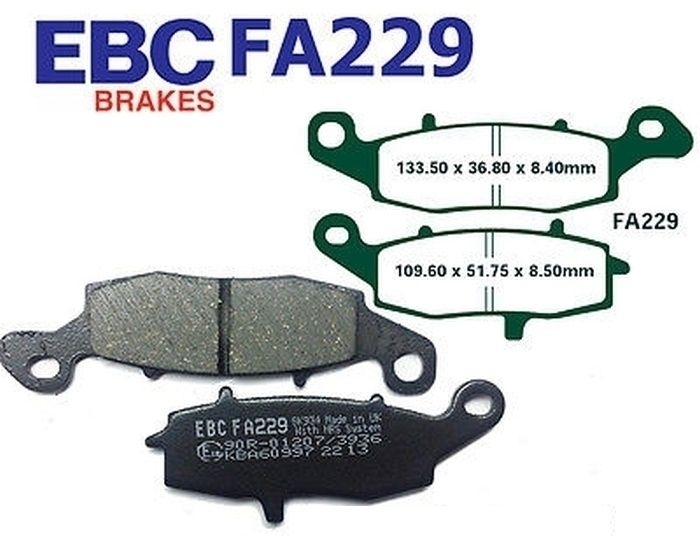 EBC Bremsbeläge FA229 für Kawasaki ER ER-6F KLE KLR VN ZR ZR-7 Suzuki DL GSF GSX SFV