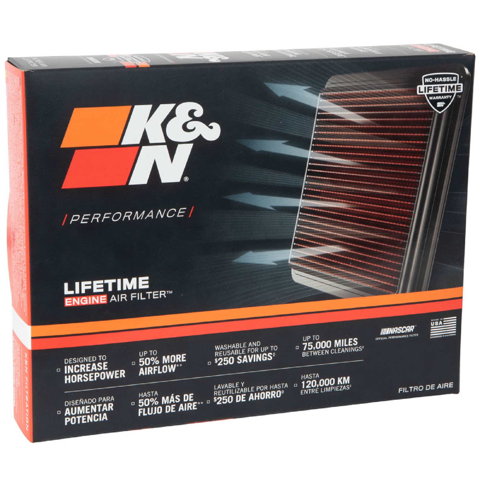 K&N Tauschluftfilter für Renault Megane IV 1.8 2018-2020