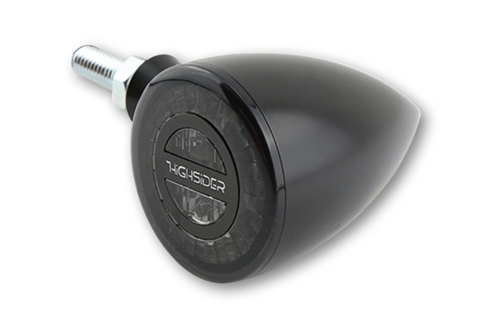 HIGHSIDER ROCKET BULLET LED Rück-, Bremslicht, Blinker Einheit, schwarz