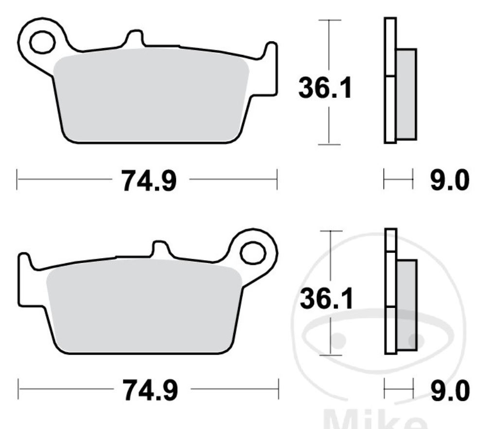 TRW MCB665EC Bremsbeläge vorne für Kymco Cobra 50 Daelim Bresbi SC 125 ATU CX ZX Hercules SR125 Samba