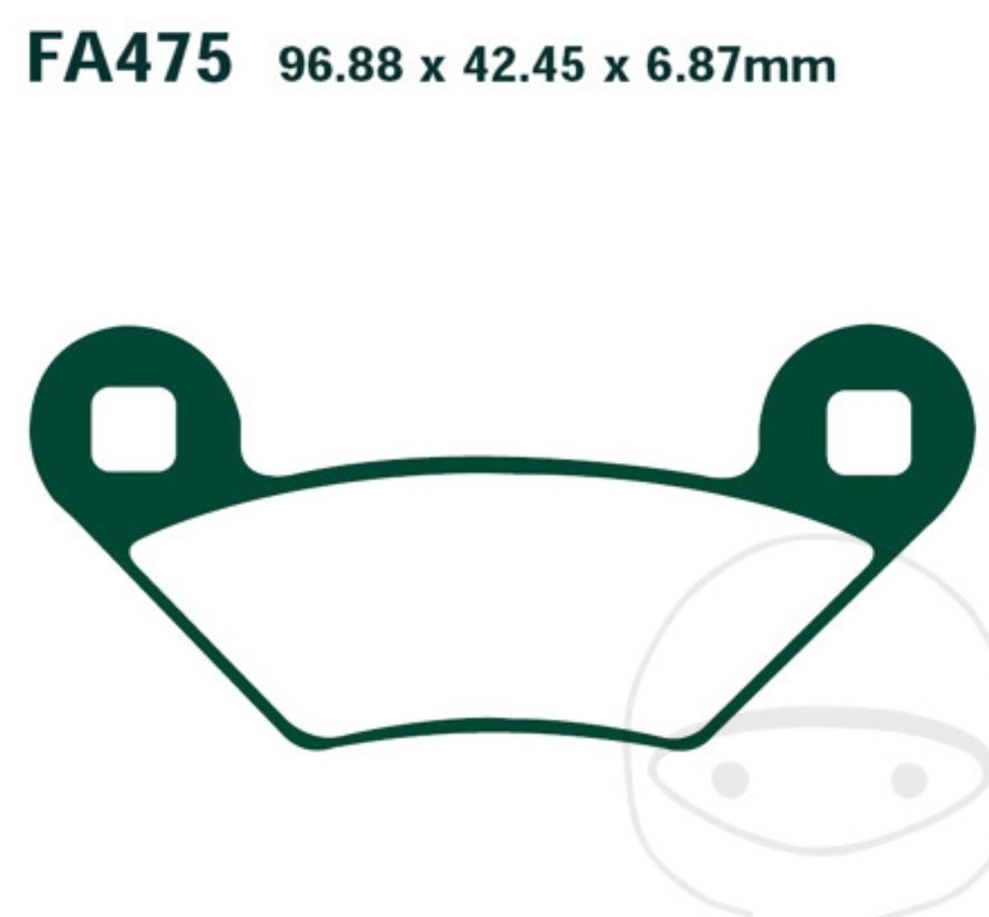 EBC Sintermetall Bremsbeläge FA475R Polaris Sportsman 850 500 550 800 1000 400