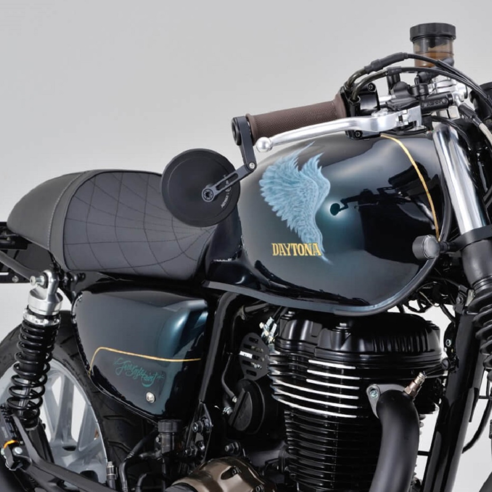 Lenkerendenspiegel Universal für beide Seiten Aluminium schwarz D-17