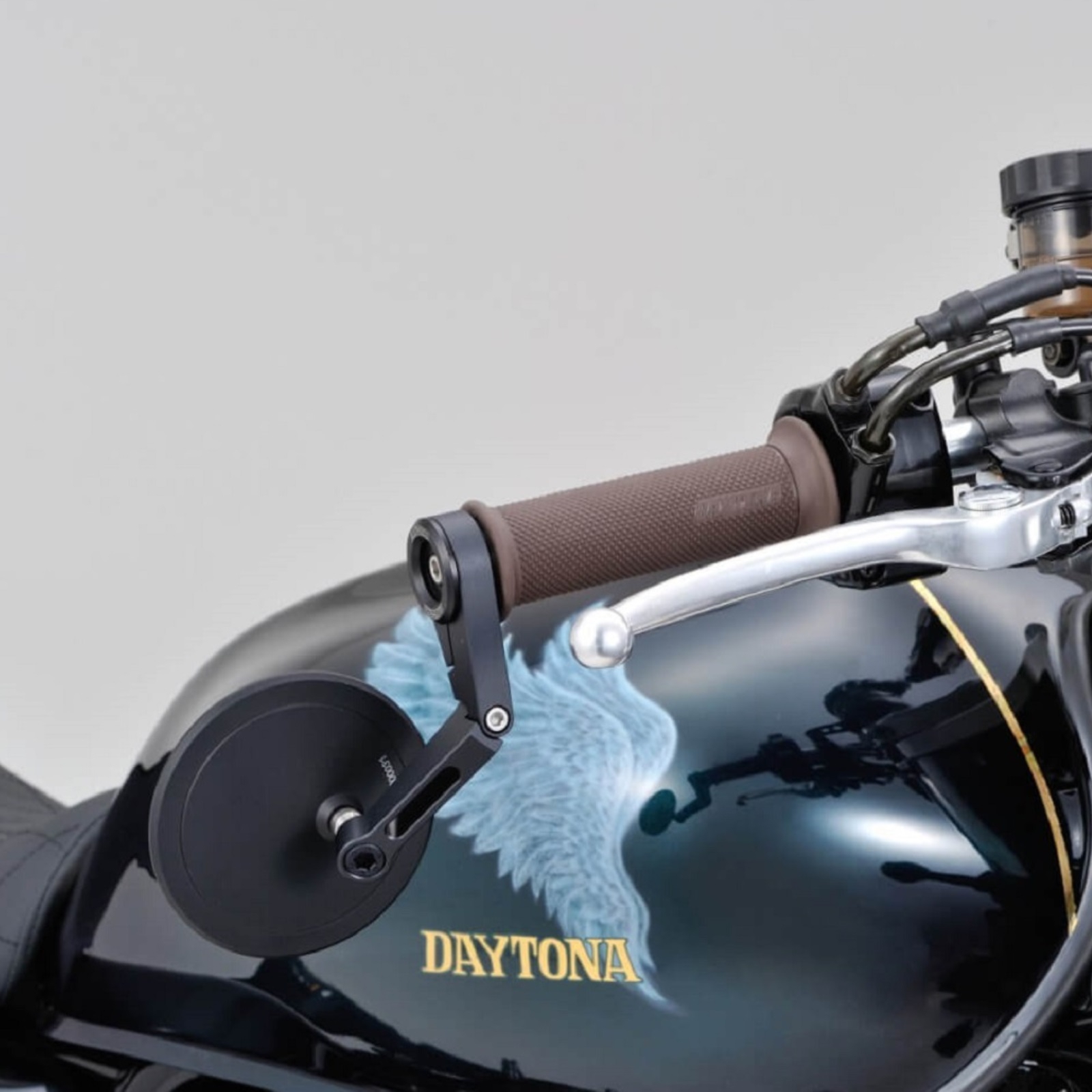 Lenkerendenspiegel Universal für beide Seiten Aluminium schwarz D-17