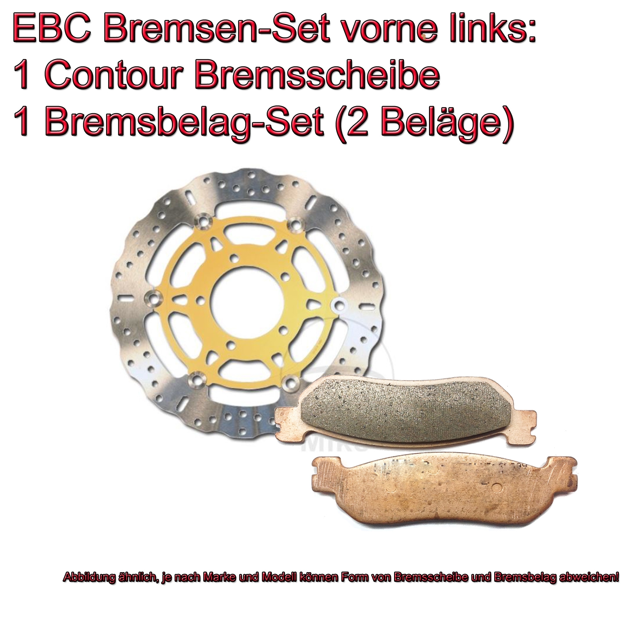 EBC Bremsen Set vorne 1x MD6349C + 1x FA181R Sintermetall