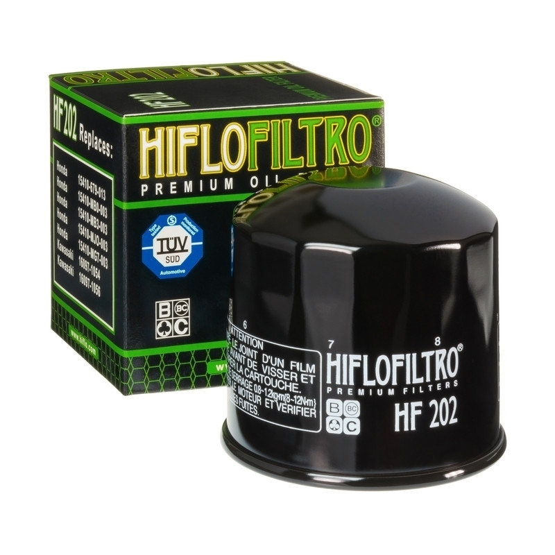 Set 2x Hiflo Ölfilter HF202 mit Ölfilterschlüssel 80mm Ölfilterwechsel Werkzeug Motorrad