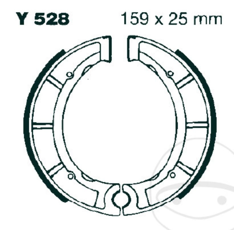 EBC Bremsbacken mit Federn für Yamaha DT XT YZ YFM 250 400 465 500