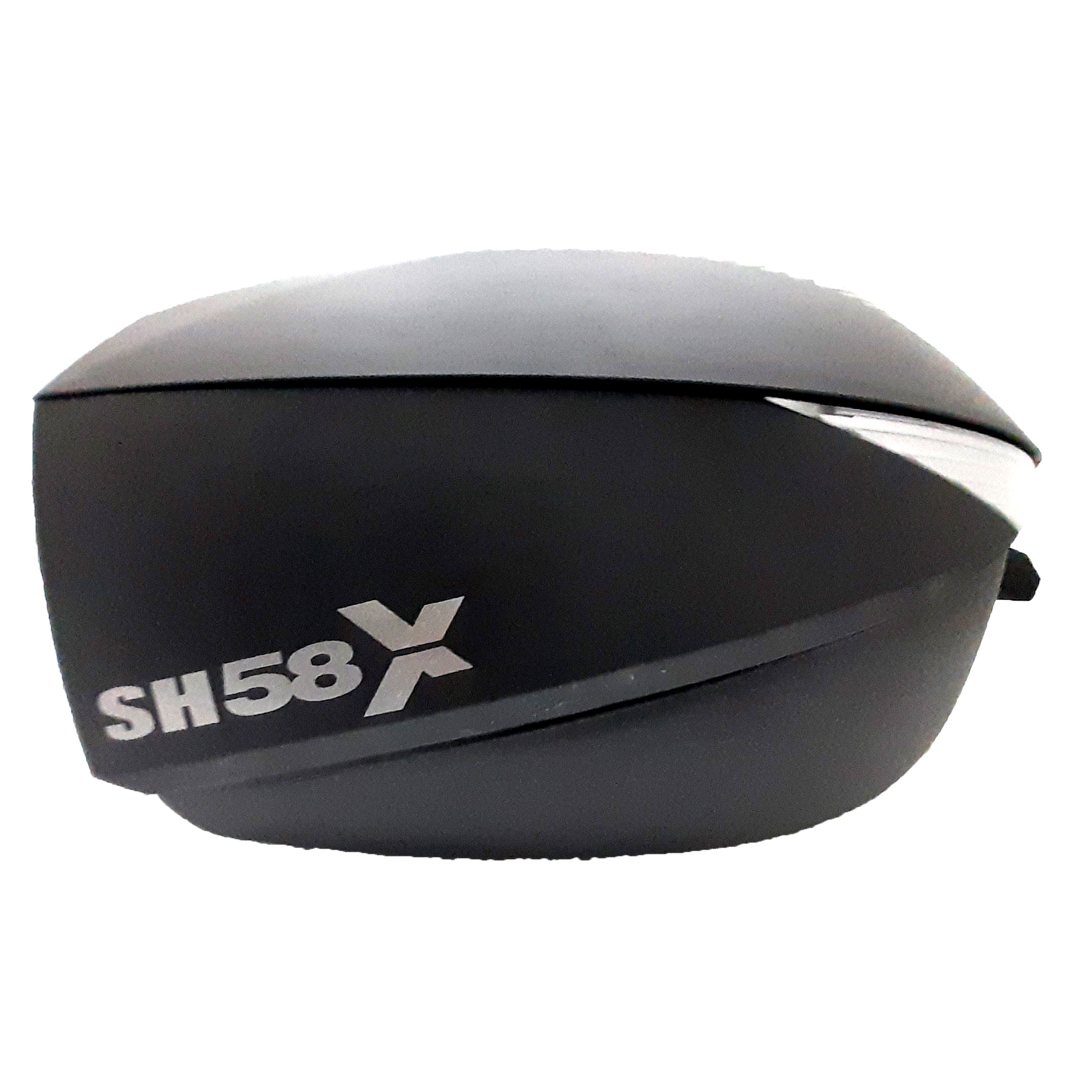 SHAD Motorrad Topcase SH58X 46 bis 58L mit Trägerplatte und Carbonlook, verstellbar