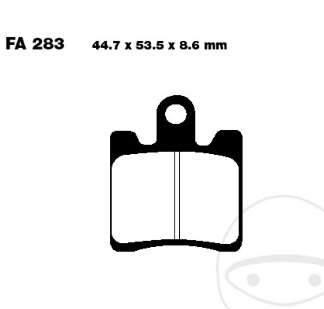 2x EBC Bremsbeläge SFA283/4HH vorne für Suzuki Burgman AN250 AN400 AN400S