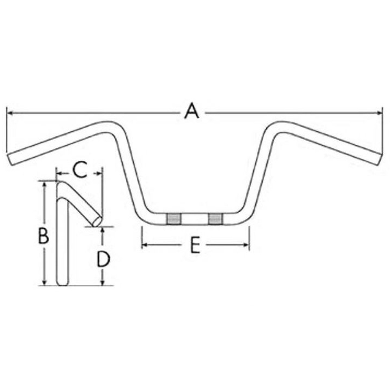 Stahllenker Lenker verchromt für Suzuki GN125 GN250 GN GZ GU DR TU GS NF41A